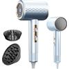 Oskuglin Asciugacapelli Ionico 2400W, motore AC, 3 velocità & diffusore | Modello portatile silenzioso ≤65dB con protezione surriscaldamento - ideale per ricci, casa e viaggi