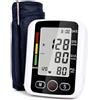 MONTY SOUL Misuratore di Pressione Sanguigna Digitale da Braccio con Guida Vocale Audio, Tensiometro con Display LCD, Lettura Risultati, Ricaricabile USB Type-C, Memoria 2 Utenti, Rilevazione Battito Cardiaco