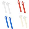 Foonary 8 spazzole dentate bifacciali, spazzole per la pulizia delle protesi, spazzola per dentatura portatile su entrambi i lati, per protesi dentarie retainer Aligner rimozione tartaro (4 colori)