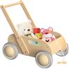 Itslife Girello per Bambini di Legno, Carrello Primi Passi Legno per Bambini e Bambine, Giocattoli Bambino 1 Anno con Spazio di Archiviazione, Primi Passi Regalo per Compleanno Natale, Naturale