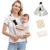 Sanilinwild Marsupio per neonati e bambini, ergonomico, comodo e leggero, per 3-20 kg, facile da indossare, ideale per genitori a mani libere, supporto lombare migliorato (marrone)