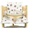 Sporgo Cuscino per seduta Stokke Tripp Trapp: cuscino per seggiolone, doppia imbottitura sullo schienale, impermeabile, rimovibile, morbido cuscino per seduta in cotone biologico, accessori per seggioloni