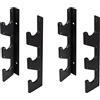 Yes4All Supporto orizzontale a parete per bilancieri con strato protettivo in plastica UHMW - Rastrelliera da appendere per bilancieri, barra pesata, lat pull down attachment