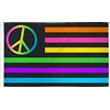 AZ FLAG Bandiera Stati Uniti Pace neon 90x60 cm Poliestere 100D 2 Occhielli | Uso interno ed esterno bandiera decorativa americana Neon USA Peace doppie cuciture e bordi rinforzati