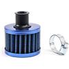 evomosa Interfaccia universale Filtri olio aria moto 12mm Filtro aspirazione aria fredda auto Sfiato turbo Sfiato carter (Blu)