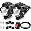KIRYU Moto Fari Tondo Per XLV 600 650 700 TRANSALP NX FMX XRV650 TRX 300EX Fari Per Moto U5 Faretti Fendinebbia