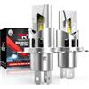 Tongruiting Lampadine H4 LED Fari Auto, 110W 36000LM, 800% Più Luminosa | Lampadine LED H4 Con Ventola, 6500K Bianca Fredda, IP68, Durata 70.000 ore, Dimensione 1:1 Come Alogeno, Plug & Play, 2 Pezzi