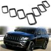 Vibsky Inserto griglia paraurti anteriore per auto compatibile con Jeep Compass 2011-2016, ABS nero