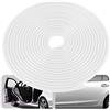 comfleep Striscia protettiva per bordi delle portiere auto, rotolo da 5 m, guarnizione in gomma a forma di U, adatta per la maggior parte delle auto (bianco)