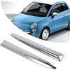 Vibsky COPPIA GRIGLIA PARAURTI ANTERIORI SUPERIORI CROMATI 500 2007 - 2015 Argento per modanatura plastica set