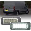 TitanAuto 2 Luci Targa LED Compatible for Fiat Ducato Bus Impermeabili Senza Errori | LED Luci Targa Lampada Compatible for Peugeot Boxer Bus, Compatible for Citroen Jumper Bus 2006-2025 Lampada Targa
