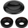 BOROCO Joystick Center Button Cover Joystick Manopola Pulsante Cover Kit di Riparazione MMI Manopola Kit di Riparazione con 2 Guarnizioni Anello di Tenuta Compatibile per A4 A5 A6 Q5 Q7 S5 S6(Nero al forno)
