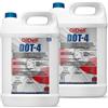 GiDeli Liquido per Freni DOT 4 2 x 5 L - per ABS ed ESP | Per sistemi idraulici di freno e frizione, compatibile con metalli ed elastomeri, per auto, moto e veicoli commerciali