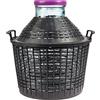 DIAH DO IT AT HOME Demijohn Carboy in vetro cestino di plastica per la produzione di vino a collo largo con palloncino fermentatore (15 l collo largo Demijohn)
