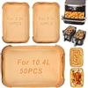 YJDM 150 pezzi di carta da forno per friggitrice ad aria calda Ninja AF500EU AF500EUCP, Cecotec 9000, carta rettangolare Airfryer per Flex Drawer Dual Zone 5.2L, 10L&10.4L, diverse due misure