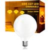 TobeBright G95 Lampadina Globo E27 2000K 6W Dimmerabile | Equivalente a 50W, Angolo del Fascio di 360 Gradi, Cameretta dei bambini e Illuminazione d'ambiente (φ95mm×127mm)