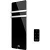 Sannover Thermique Omiros Sannover - Asciugamani elettrico in vetro da parete, 850 W, colore: Nero