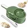Duronge Stampo per Ravioli 2 in 1, Macchina per Gnocchi con Cucchiaio, Verde | Stampo per Ravioli Manuale 2 in 1 incl. Cucchiaio in Acciaio Inossidabile per Cucina Dumpling, Ravioli, Fare