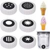 ziHenryDa Set di 6 beccucci per coperchi Ninja Swirl Creami, per Creami Ninja Swirl Creami NC701 e NC700, (6 gruppi di forme diverse) (6, nero)