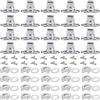 Foonary Set di 20 chiusure a vite ovali con viti abbinate, per occhielli rotondi, teloni, occhielli rotondi, chiusura a vite ovale per teloni, borse, tende, colore acciaio, 30 x 12 mm