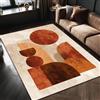 AUWUUA Tappeto astratto in terracotta 170x200 cm, stile moderno di metà secolo, con motivi geometrici, morbido, lavabile e antiscivolo Tappeto per soggiorno, camera da letto, sala da pranzo e ufficio.