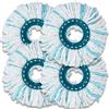 Nuangoo 4 pezzi Testine di Ricambio del Mocio Compatibile con Leifheit Clean Twist Disc Mop,Mocio di Ricambio in Microfibra,per Leifheit CLEAN Twist Disc Mop per Tutti I Tipi Di Pavimento