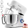 Zuccie Impastatrice Planetaria, Zuccie 1000W Robot da Cucina Multifunzione, 5L 8 Velocità Impastatrice Professionale con Frusta, Gancio per Impastare, Frusta per Dolci, Ciotola di Acciaio Inossidabile
