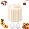 Generic Stampo Per Biscotti Con Marmellata A Spirale A Una Pressione (1pc) | Stampo per Pasticceria Mooncake Con Stampa a Mano Rotonda Con Motivo a Girasole, Strumento per Pressa Da Forno a 2 Modelli