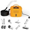 hiee Pulitore a vapore portatile, 1500 W, potente Steam Cleaner con 6 testine, 220 V, pulitore a vapore multiuso per auto, cucina, bagno, fughe e piastrelle