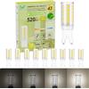 GY Lampadina LED G9 Dimmerabile 4000K, 3,2W Sostituisce 43W, 520 Lumen, Lampada LED G9 Flicker-Free, Risparmio Energetico, Mini Lampadina per Interni, Non Fluttuante, Set 10 Pezzi