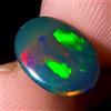 AK GEMS AND JEWELLERY Etiope opal, Naturale Honeycomb opal Cabochon, Nero fire opal 2.15 KT 11x8 MM