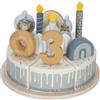 Little Dutch 8016 - Torta in legno FSC, 26 pezzi, colore: Blu