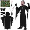 GTJEOI Halloween Ghostface Costume, Scream Costume per Bambini | Costume Spaventoso Fantasma con Horror Maschera e Accessori, Screaming Ghost Costume per Halloween Carnevale Festa Cosplay