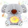 oumanschak GUBOOM Lontra Che Respira, Koala Peluche Che Respira, Peluche Koala con Luci Musicali e Respirazione Ritmic, Regali di Compleanno per Ragazze e Ragazzi (Grigio)