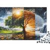 JXQHBVMG Puzzle 1000 pezzi, Albero 4 stagioni, premium ecologico decorativo, per tutta la famiglia 52x38cm