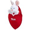 Trudi Sw Col Coniglietto Cuore in borsetta | Peluche regalo per San Valentino, Animali di peluche | 8,5x16,5x7 cm taglia XXS | Sweet collection | modello 51378