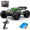 X-Verse Auto telecomandata in scala 1:16, motore a spazzola di carbonio da 50 km/h, auto da corsa RC ad alta velocità, fuoristrada, 2,4 GHz, 4 WD, auto da corsa, 1 batteria (verde)