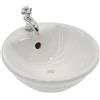 Nlinlin Lavandino da bagno per casa delle bambole, in ceramica, scala 1:12, in miniatura, colore bianco, per casa delle bambole, per accessori (rotondo)