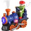 LUKIUP Giocattolo per bambini a partire da 1 anno, anno con luce e suono e spray, Tummy Time Toys per ragazzi e ragazze (blu)