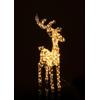 Bizzotto Renna Natalizia Hoover Oro con 600 Micro LED Classic H 60 cm Decorazione Luminosa