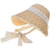 Vistnale Cappello Regency|Cofano da Sole da Donna, Pizzo di Paglia Vintage, Taglia Unica, Beige Naturale