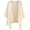 KIJSKKOPO Coprispalle Estivo da Donna con Maniche A 3/4, in Cotone E Lino, Bolero, Cardigan, Bianco Trasparente, Aperto sul Davanti, Sottile E Leggero, Casual, Copricostume, Top per Abito E Bikini.