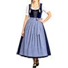 Generic Costume Oktoberfest Donna Vintage, Abito Dirndl Bavarese Tradizionale con Grembiule e Stile Cameriera, Vestito Festa della Birra Tedesca per Party, Halloween, Teatro e Festival