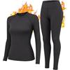 HiZiTi Intimo Termico Donna Tuta Invernale Abbigliamento Termica Completo per Sci | Biancheria Termici Manica Lunga Maglia Termica e Pantaloni Funzionale Rapida Traspirante riscaldante Autunno Inverno
