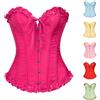 HofeUodo Corsetto Donna Corpetto Top Corsetti Sexy Elegante Corset Bustino Push Up Stringivita In Pizzo Vestito Steampunk Medievale Per Halloween, Carnevale, Cosplay E Feste