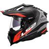 LS2, Casco Moto Cross EXPLORER HEXA Black Red Grey, 3XL