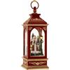 Bagutta Lanterna Base Quadra H. 38 Rossa con Babbo Natale luci. La referenza è TN 50109 RO.