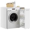 SoBuy Mobile Lavatrice e Asciugatrice 90x60x88 cm per Bagno & Lavanderia | Mobile Lavanderia con Scaffale Laterale Estraibile a 3 Livelli & Ampio Piano di Lavoro Mobile Coprilavatrice, Bianco BZR229-W