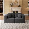 Novilla 180 cm Divano 2 Posti Modulare Componibile in Velluto | Molle insacchettate Smarts Coil®, Senza Montaggio, Velluto a Coste, 4 Cuscini Decorativi, Confezionato Sottovuoto