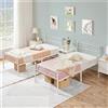 Yaheetech Set di 2 Struttura Letto Singolo in Metallo 90 x 190 cm Bianco | Ferro Battuto con Doghe, Testiera Elegante Moderno, Struttura Robusta, Supporto Stabile per Materasso, per Gemelli Ospiti